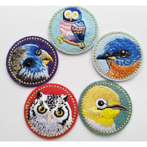 1pc Fashion bird Applique Embroidered Iron on Bird Patches Badge For Clothes Jacket Bag Hat Sticker Repair Diy Craft Decoration