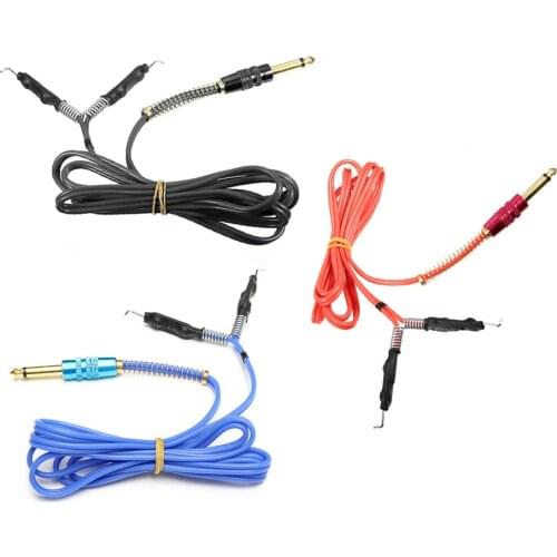 1pcs Clip Cord Power Cable Tattoo Hook 1.8M Silicone Wire For Tattoo Machine/Gun Foot Pedal Switch Power Supply Accessory