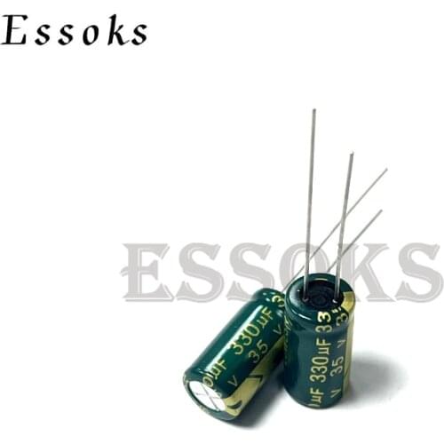 10pcs Electrolytic Capacitor 35V330UF 35V 330UF 8X16 mm High Frequency Low ESR Aluminum Capacitors