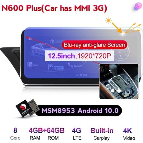1920*720P GPS Navigation Audio radio for Audi A4L B8 A5 2009-2017 Built-in 4G Modules Carplay Auto 4G+64G Car Multimedia player