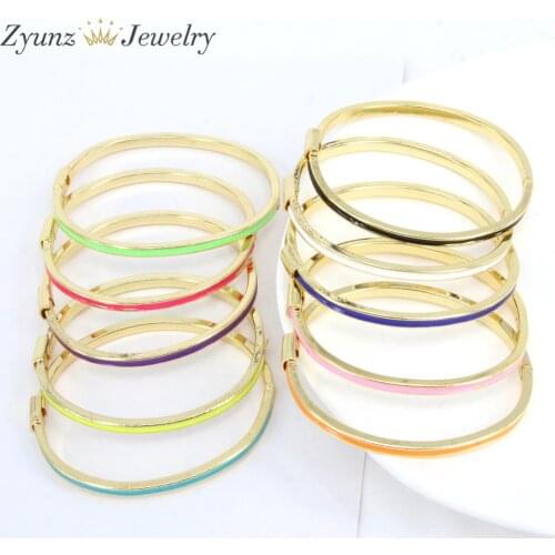 5PCS, Boho Gold Colorful Enamel Thin Bracelet Geometric Bracelets & Bangles Women Fashion Charm Pulseras Braided Party Jewelry