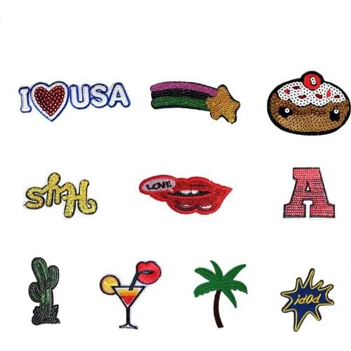 Hot sale 16 kind style Hot melt Adhesive Applique Embroidery Patches stripes DIY Clothing Accessory patch 1pcs sell C2045-C2078