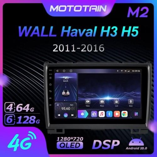 Android 10.0 6G+128G Car Radio Stereo for GREAT WALL Haval H3 H5 2011 - 2016 Auto Audio GPS 4G LTE System head unit 1280*720