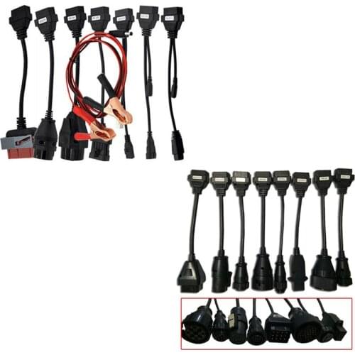 Car Cables+ Truck Cabels ! Lowest !Car Cables 8 pcs For VD Tcs Cdp Pro Cable OBD OBDII OBD2 Scanner Scan Free Shipping