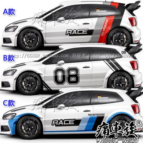 Car stickers For POLO 2016 Golf 7 body appearance decoration modification stickers