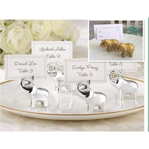 Free Shipping 10pcs/lot Baby Elephant Holder For Place Card/ Name Card In Party Decoration