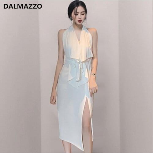 Летние платья с разрезом DALMAZZO China At AliExpress