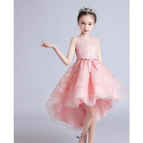 2021 Kids Dresses For Girls Childrens Costume Teenager Prom Princess Flower Girl Dress Summer Tutu Wedding Birthday Party