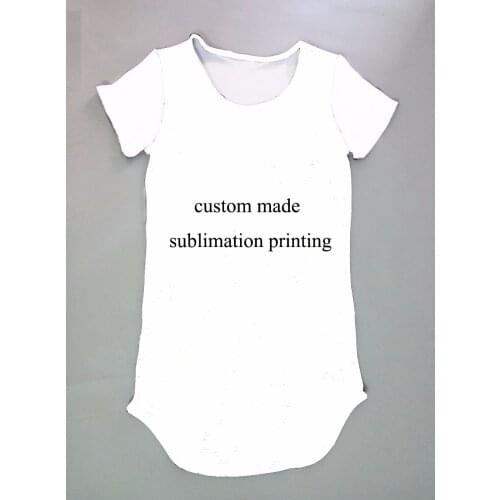 Custom Made your own designs 3D Sublimation Print Milk Silk short sleeves Dress