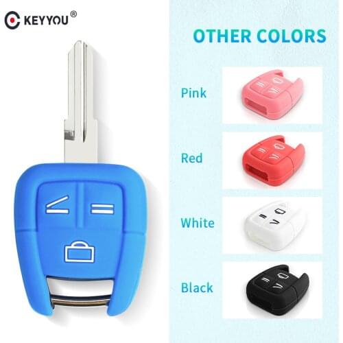KEYYOU 30pcs Silicone Car Key Case For Vauxhall Opel Astra Zafira Vectra Tigra Omega Signum Frontera 3 Buttons Keyless Fob Cover