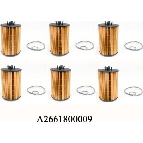Yubao 6Pcs Engine Oil Filter # A2661800009 for Mercedes-Benz W169 W245 2661800009