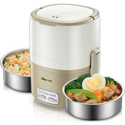 Bear Double Timing Heating Lunch Box Dormitory Small Mini Cooker Insulation