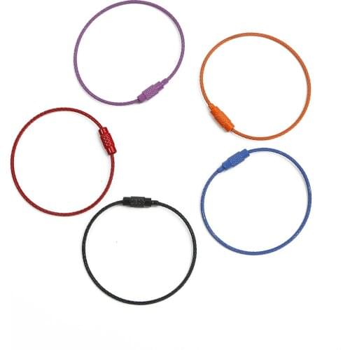 Color Paint Steel Wire Ring Making Kit Rope Key for Hoops Chain DIY Accessories Function Multi-Steel Wire Pendant Magnetic Clasp
