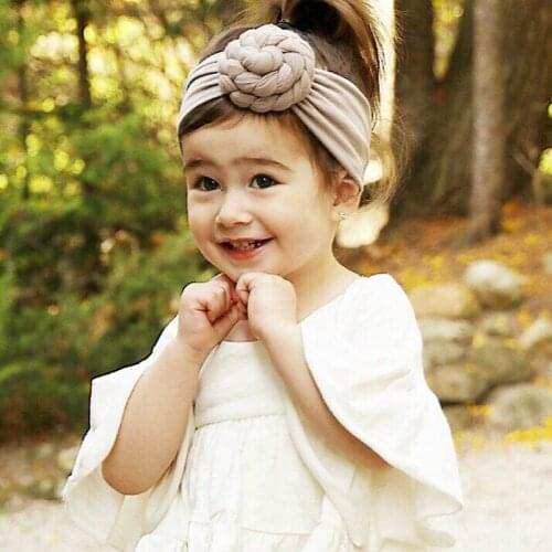 New Solid Nylon Baby Headband Bow Headbands for Cute Ball Kids Girls Hair Girls Turban Hairband Children Soft Cotton