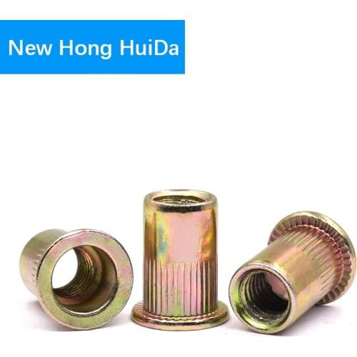 Zinc Plated Rivetnut Flat Head Rivet Nuts Metric Insert Nuts Thread Nutserts Rivnut M3 M4 M5 M6 M8 M10 M12