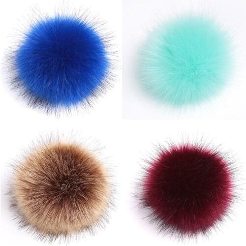 1 pc Big Size 15cm DIY Real Fox Fur Pompoms Fur Pom Poms Balls Natural Fur Pompon For Hats Bags Shoes Scarves Accessories