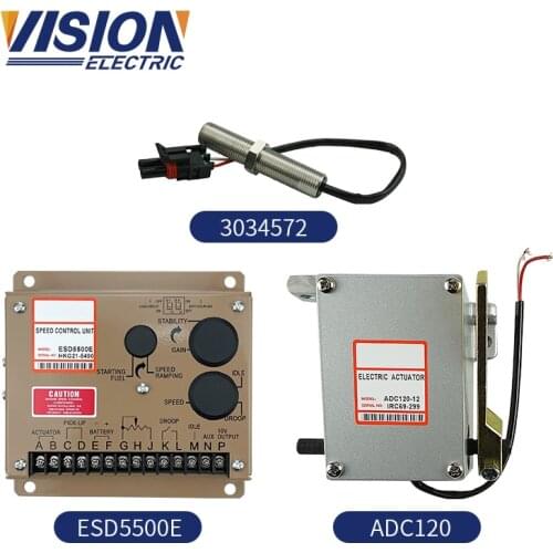 Diesel Engine Actuator 12V 24V ADC120 ACD175 ADC225 for Electric Speed Governor Actuator ESD5500E Pickup 3034572 for Diesel Gene