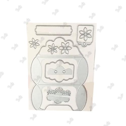 Christmas 3D Candy Box Flower Metal Cutting Dice And Stamps Stencils For Scrapbooking Stamps Embossing Mold Diy Paper Cards Craf