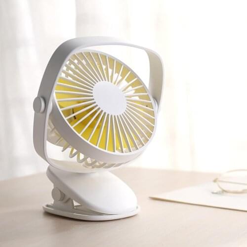 Hand Fans USB Charging Fan Portable Mini Handheld 4 Blades Cooler Desktop Clip Cooling Fans for Indoor Outdoor Travel