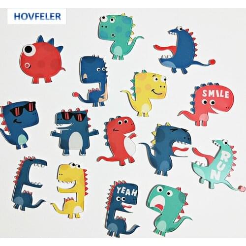 HOVFELER Cute Cartoon Dinosaur Fridge Magnets Christmas Dragon Refrigerator Magnetic Sticker Home Decoration Accessories
