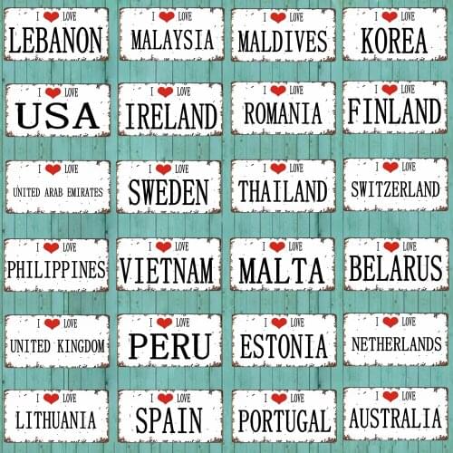 Thailand City Travel Souvenir Plaque Metal Vintage Wall Pub Shop Home Art Restaurant Decor Metal Poster 30X15CM DC-0458A