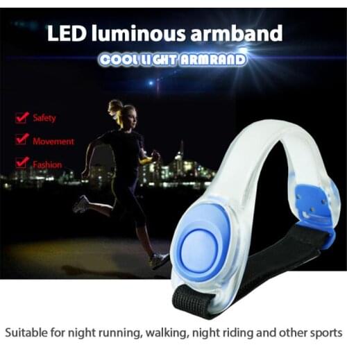 Led Luminous Arm With Safety Indicator Light For Silicone Night Running Cycling Hiking Arm With Luminous Cheering Props
