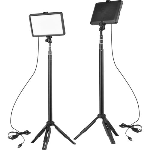 Andoer Upgraded USB LED Video Light Kit LED Fill Light 3200K-5600K+Tripod+4*Color Filters for Live Streaming Video Recording