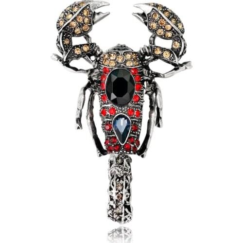 Vintage Design Rhinestones Scorpion Fashion Alloy Brooch Accessory