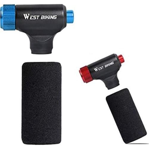 WEST BIKING Portable CO2 Inflator with Insulated Sleeve, Presta and Schrader Valve Compatible, Bicycle Tire Pump for Bicycle