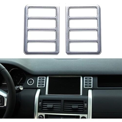 Wooeight 2x Car-Styling ABS Chrome Console Multi-function Button Cover Trim Frame Fit For Land Rover Discovery Sport 2015-2019