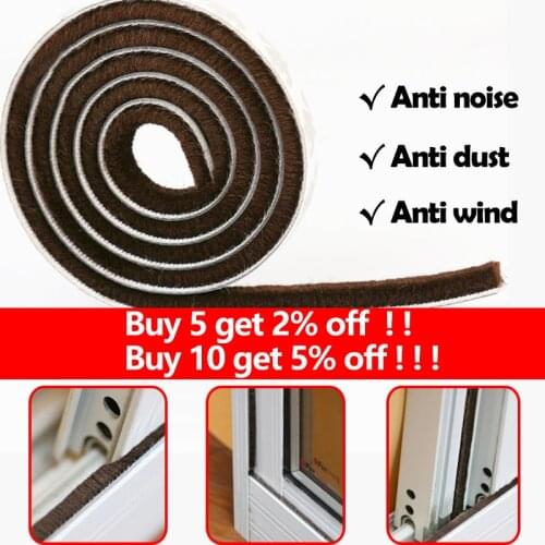 Winter Self-adhesive Sealing Wind-proof Brush Strip For Home Door Window Sound Insulation Anti Dust Strip Gasket