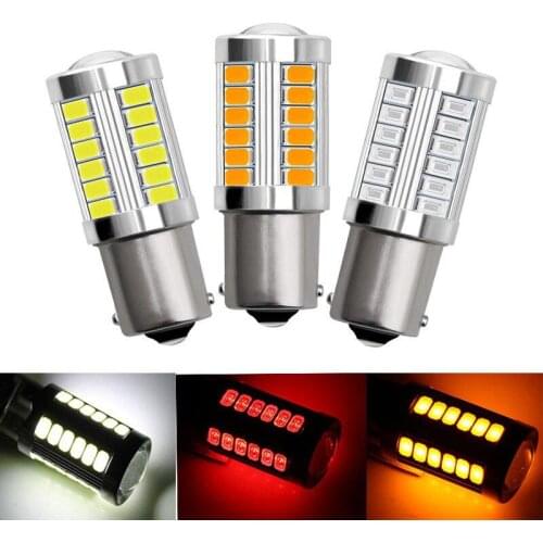 1PC 12V LED Car Tail Bulb Brake Lights Reverse Lamp Daytime Running Signal Light LED 1156 1157 5730 5630 33SMD Wholesale