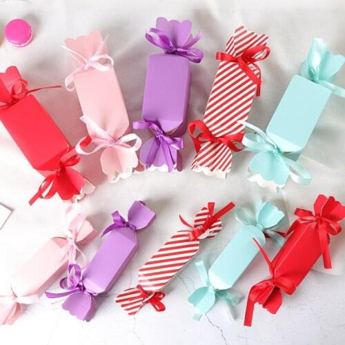 10pcs Multicolor Wedding Favor Box and Bags Sweet Gift Candy Boxes for Wedding Baby Shower Birthday Guests Favors Event Party