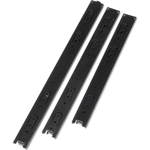 11/13/15inches Drawer Slides Full Extension Side Mount Runner 3 Section Soft Close Ball Bearing Damping Buffer Cabinet Rails