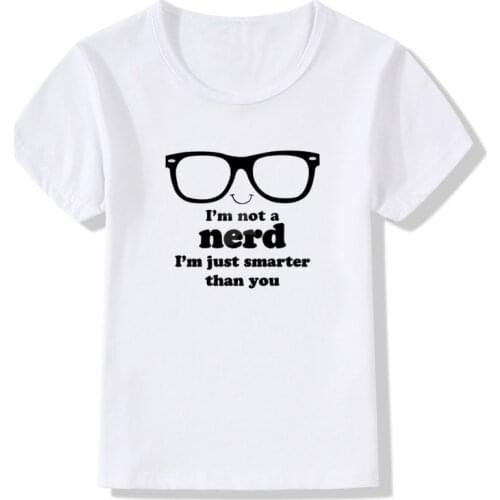2019 Children Print Be Rational Get Real Nerd Geek Cool T Shirt O-Neck Short Sleeve Summer Boy&Girl Funny Top Tee T-shirt ooo458