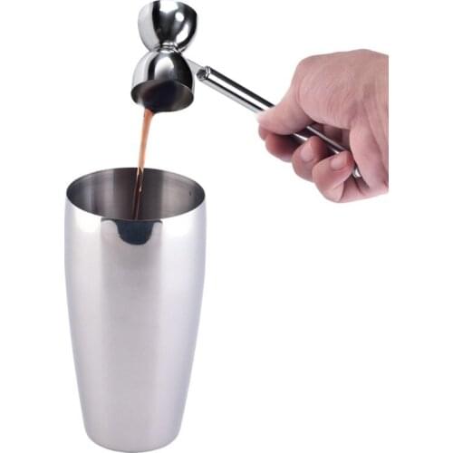 25/35ml Stainless Steel Double Jigger Measure Cup Long Handle for Cocktail Bartender Bar