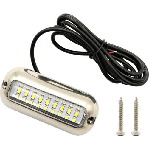 27 Led Green Stainless Steel Underwater Pontoon For Marine/Boat Transom Lights, DC10-30V