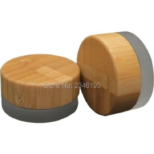 5g Frost Glass Jar With Wood Lid, Cosmetic Cream Sample Packing Bottle, Empty Glass Packing Jar Bomboo Cap, 30Pcs/Lot