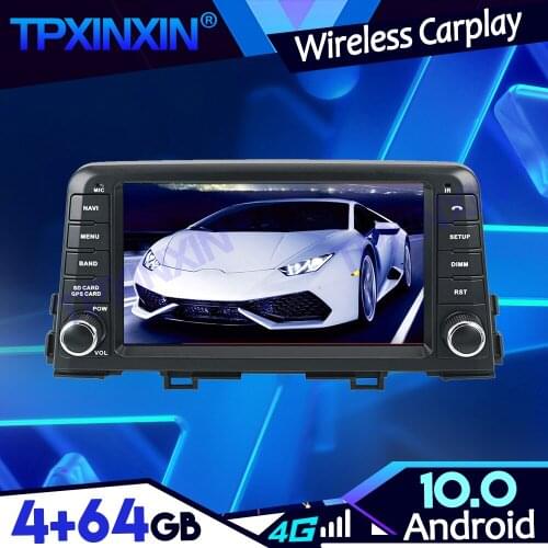 Android 10.0 4+64G For KIA MORNING 2016+ Car PX6 IPS Carplay Tape Recoder Multimedia Player Navigation GPS Auto Radio Head Unit