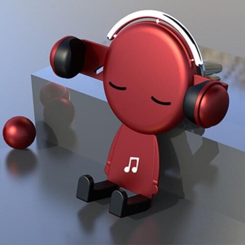 Car Phone Holder Automobile Gravity Telescopic Anti-Scratch Mr Cartoon Music Phone Holder Bracket Lazy Telescopic Mount Holder