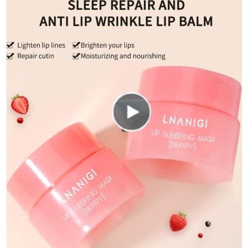 Lip Balm Exfoliating-Cream Scrub Lip-Mask Cosmetics Care Pink Sleep Nutritional-Repair Moisturizing Remove Dead Skin Lip Film 3g