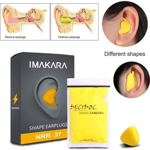 Moldable Shaped 60pc/set PU Anti-noise Ear Plugs Noise Reduction Sleeping Guard Soft Anti-snoring HealthCare Sleep Quality Tools