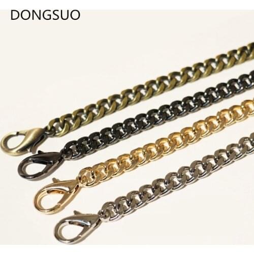 Aluminum chain strap silver gold black large metal chain 0.7cm Designer handbag bag purse replacement Accessories Hardware 7mm