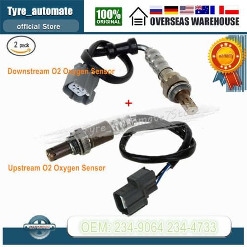 2PCS Upstream&Downstream O2 Oxygen Sensor 234-9064 234-4733 For 2003-2011 Honda Element 2.4L