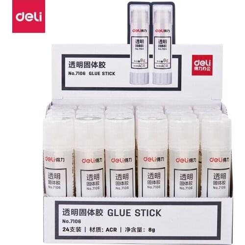 Deli 8g 15g 21g 24pcs/Box High Viscosity Manual Solid Glue Stick Manual Glue