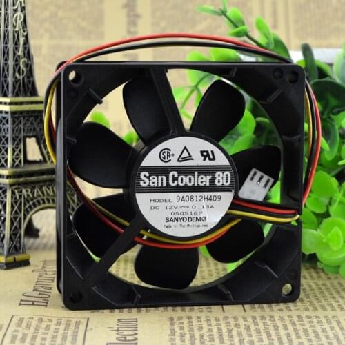FOR Sanyo SANYO 9A0812H409 80258cm 12V 0.13A with Speed Measurement and Heat Dissipation Fan