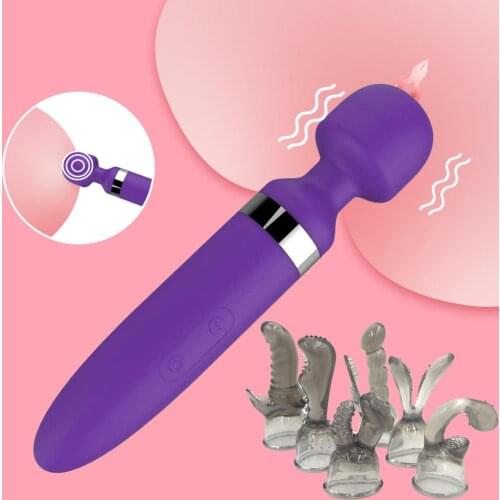 G Spot AV Vibrator Orgasm Adult Toy USB Charging Powerful Magic Wand Masturbation Sex Toy for Women Waterproof adult Sex product