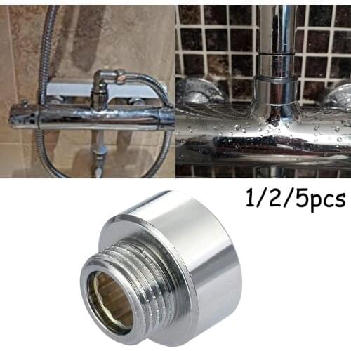 3/4" Female To 1/2" Shower Hose / Head Adaptor Male BSP Chrome Reducer Female Hose Repair Copper Fittings For Tap Shower Faucet