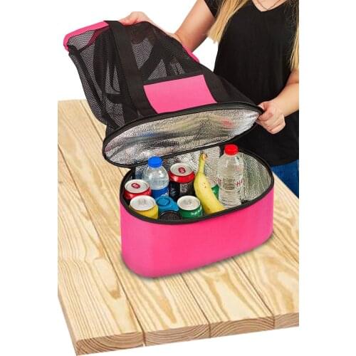 Ice Thermos Bag With Cold Warm Holder Compartment Beach Bag Picnic Bag