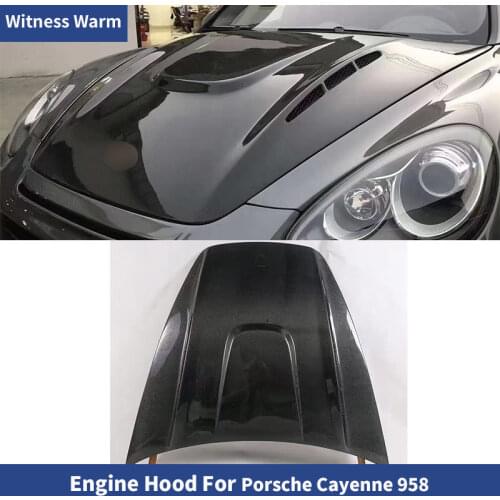 For Porsche 958.1 Cayenne carbon fiber engine bonnet engine Hood for Cayenne 2011 2012 2013 2014 Unpainted FRP engine cover